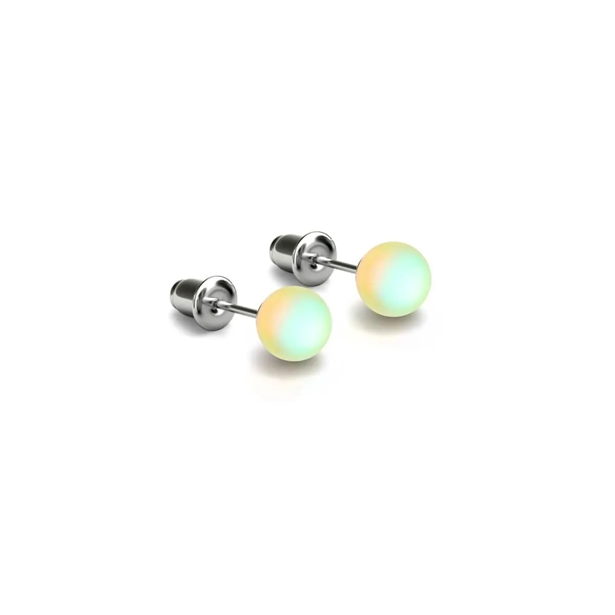 Canary | .925 Sterling Silver | Mermaid Glass Mini Stud Earrings