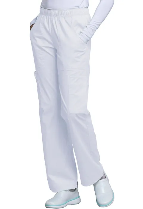 Cherokee WW Core Stretch Women's Mid Rise Pull-On Cargo Scrub Pant 4005