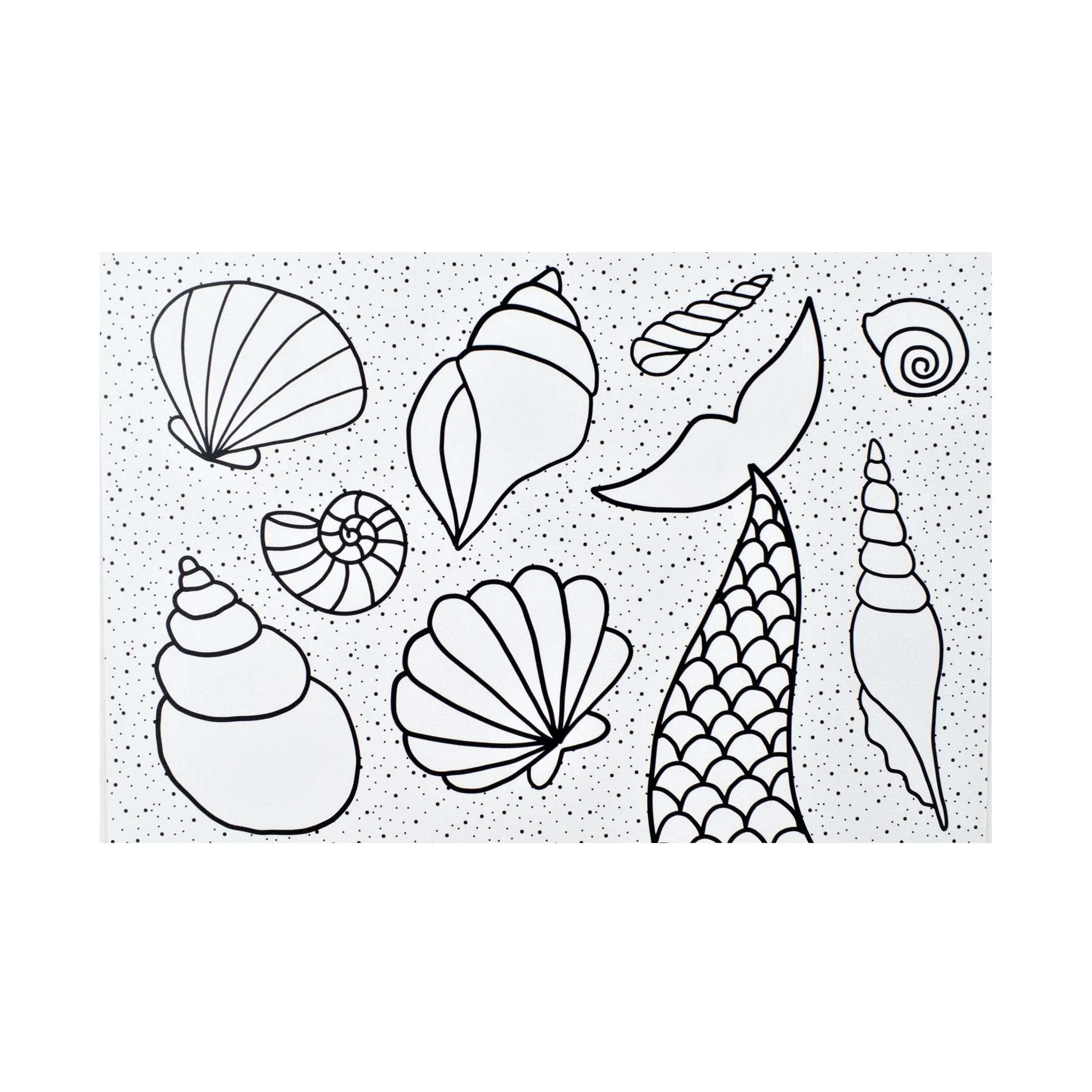 Color-in Mermaid Tail Postcard Pack