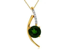 Contemporary Russalite and Diamond Accented Pendant