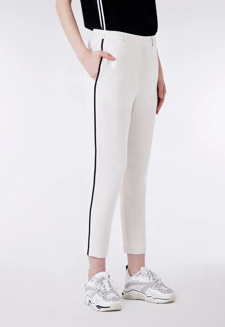 Contrast Side Piping Trim Trouser