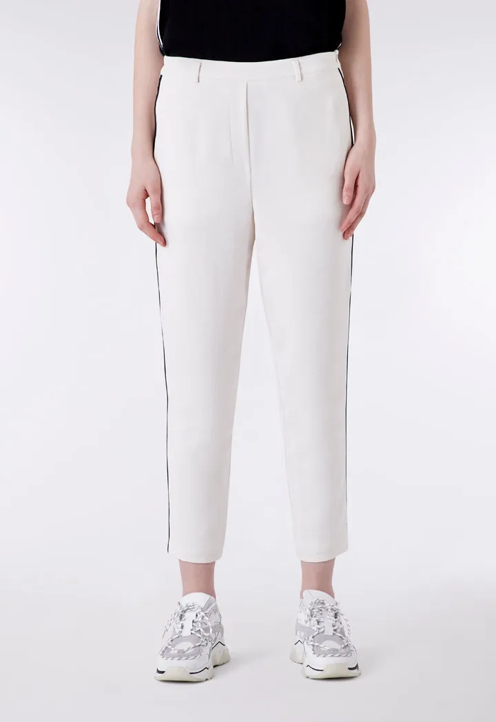 Contrast Side Piping Trim Trouser