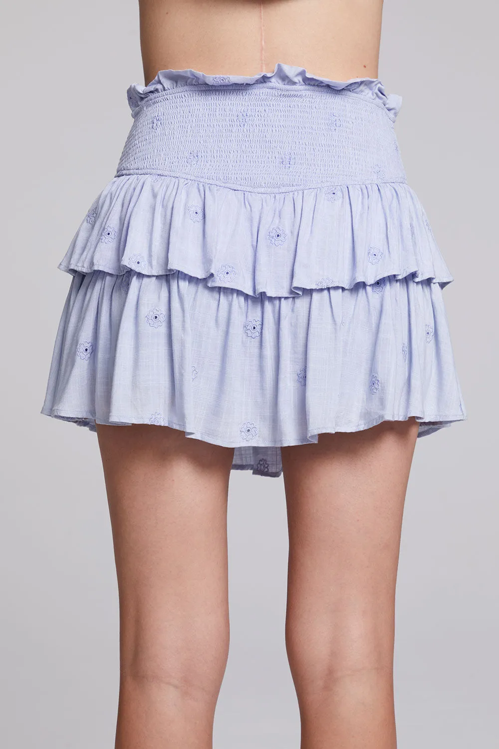 Cruz Faded Denim Blue Mini Skirt