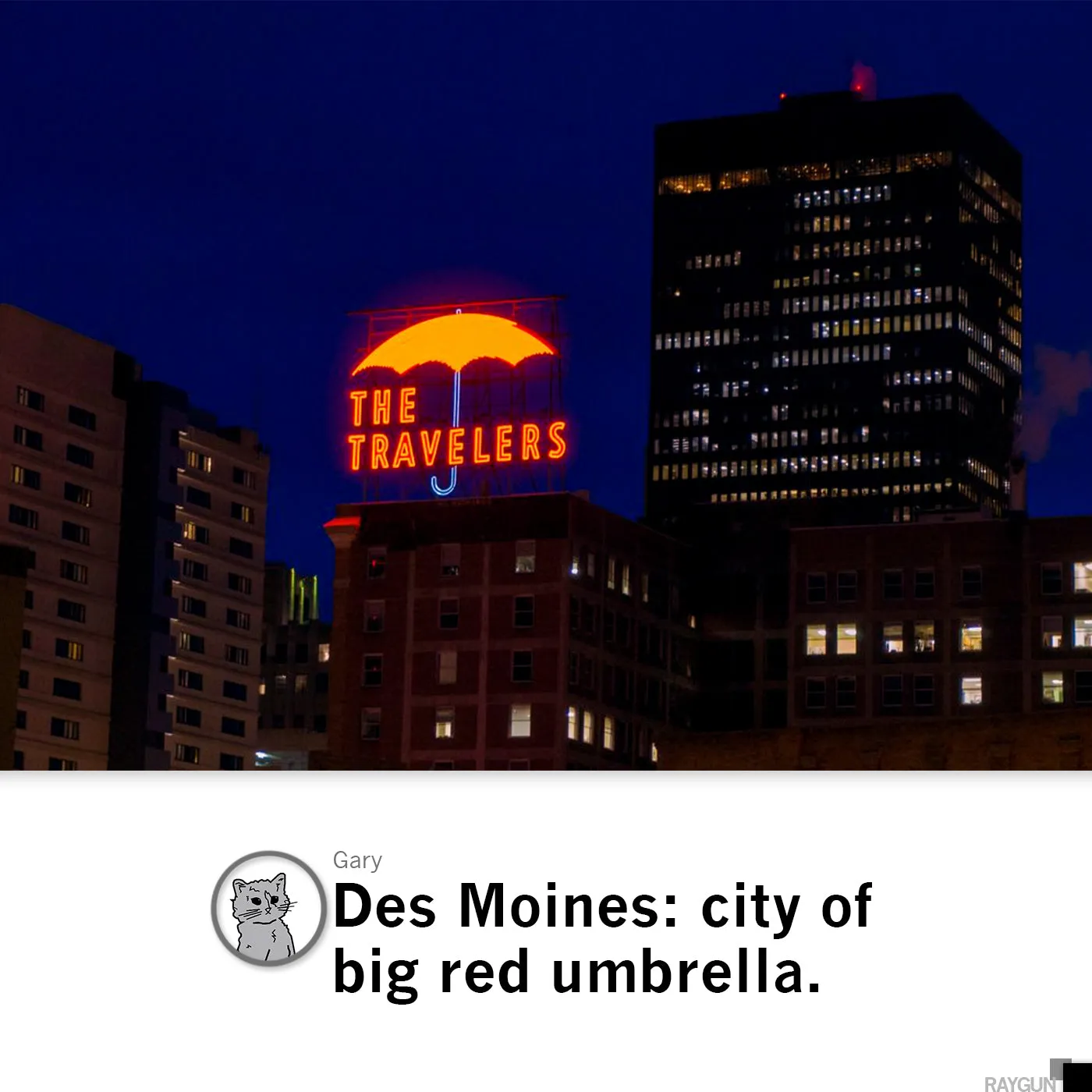 Des Moines Skyline Umbrella Die-Cut Sticker