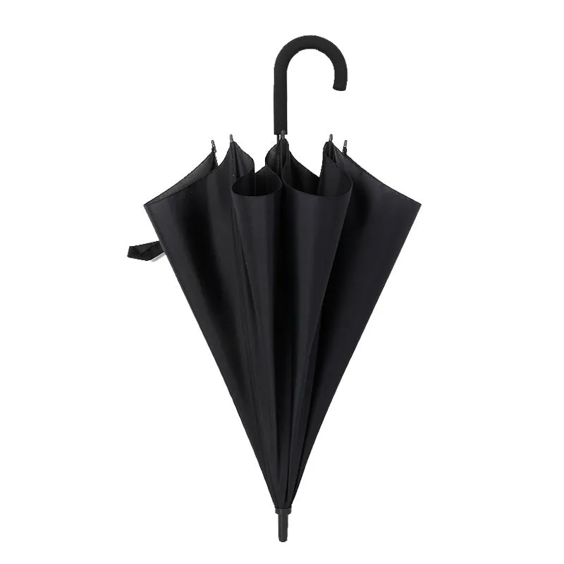 Double-grooved long-handled umbrella