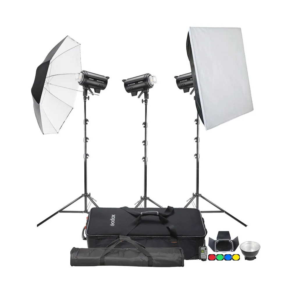 DP400IIIV Three Head Studio Flash Lighting Kit