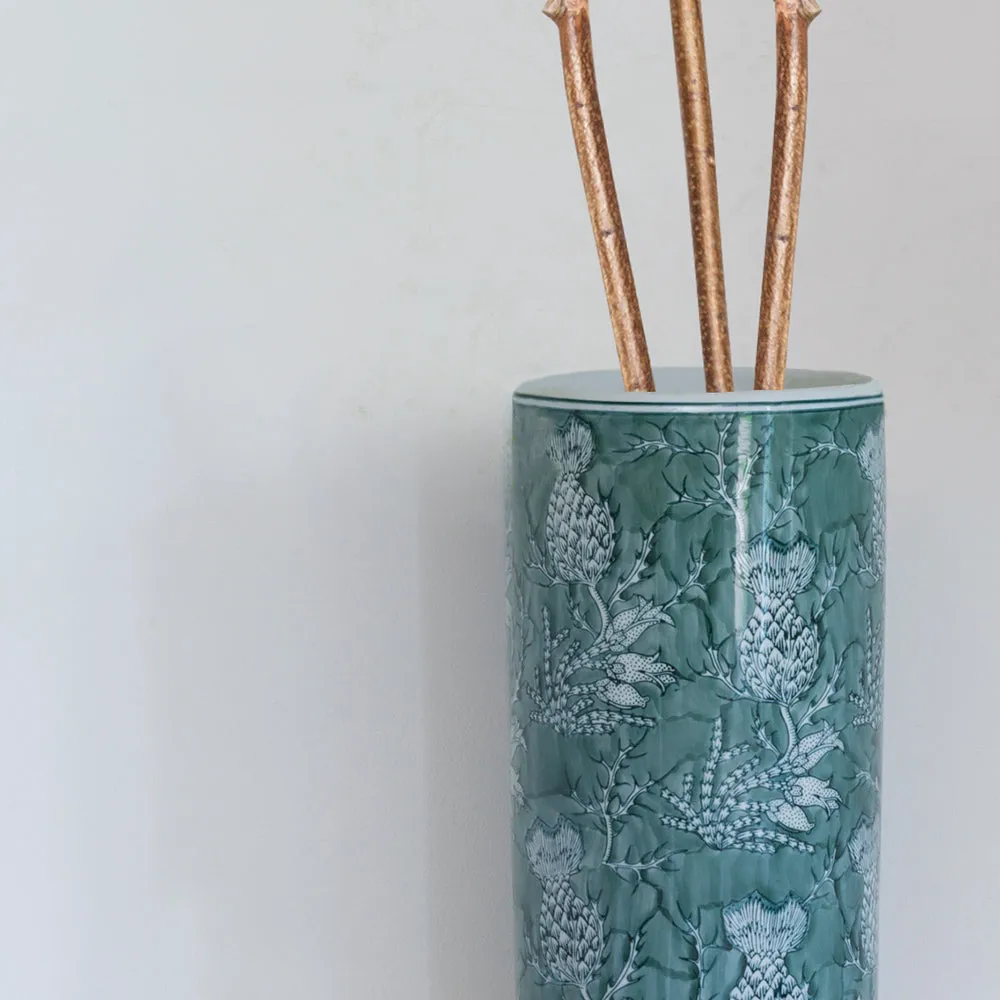 Emerald Green Glazed Ceramic Umbrella Stand 45cm