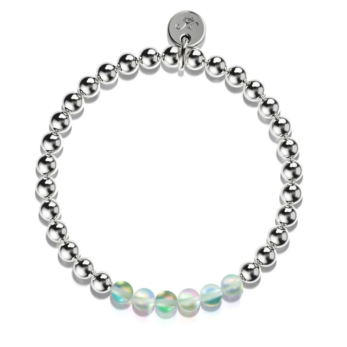 Emerald | Silver | Mermaid Glass Expression Bracelet