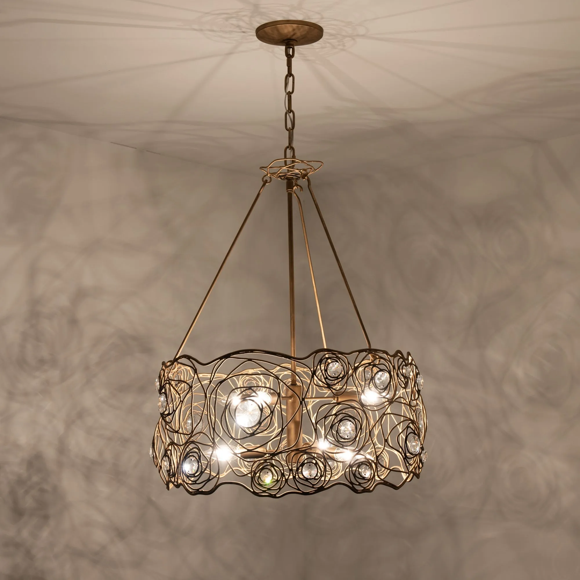 Ethereal Rose 500C06HGOB 6-Light Chandelier - Havana Gold Ombre