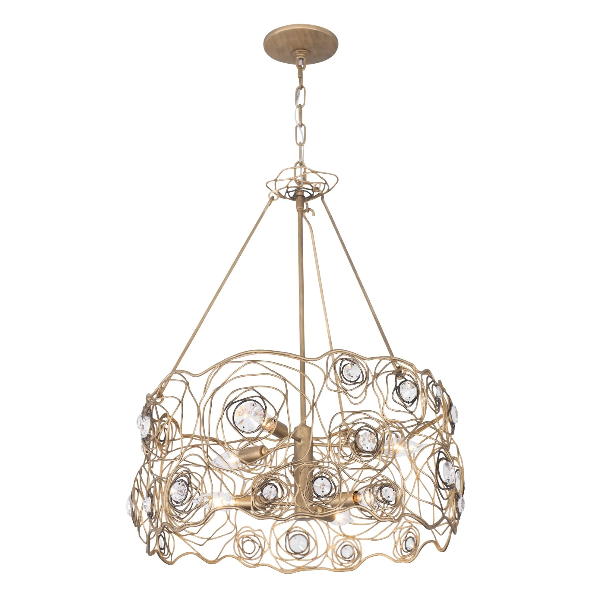 Ethereal Rose 500C06HGOB 6-Light Chandelier - Havana Gold Ombre