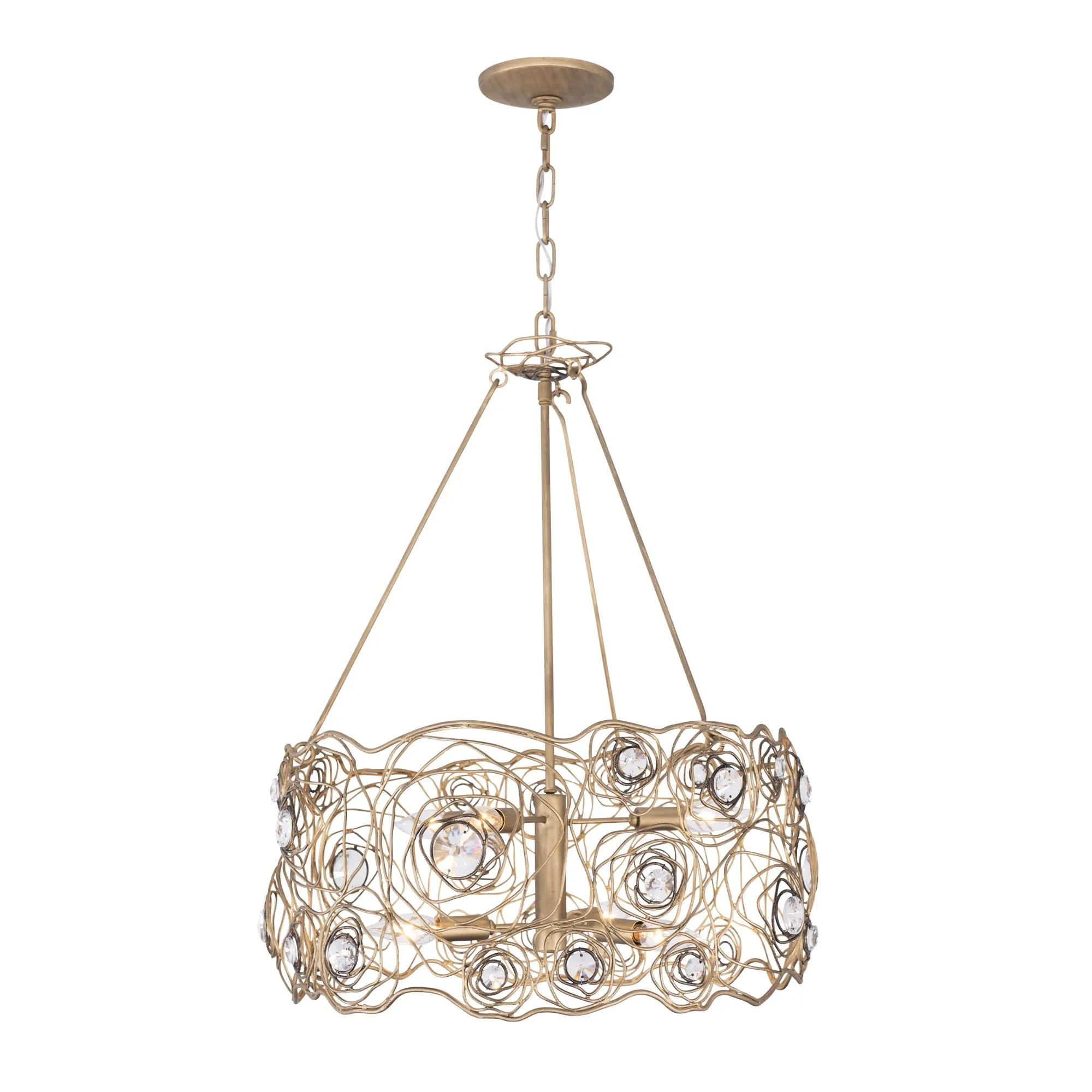 Ethereal Rose 500C06HGOB 6-Light Chandelier - Havana Gold Ombre