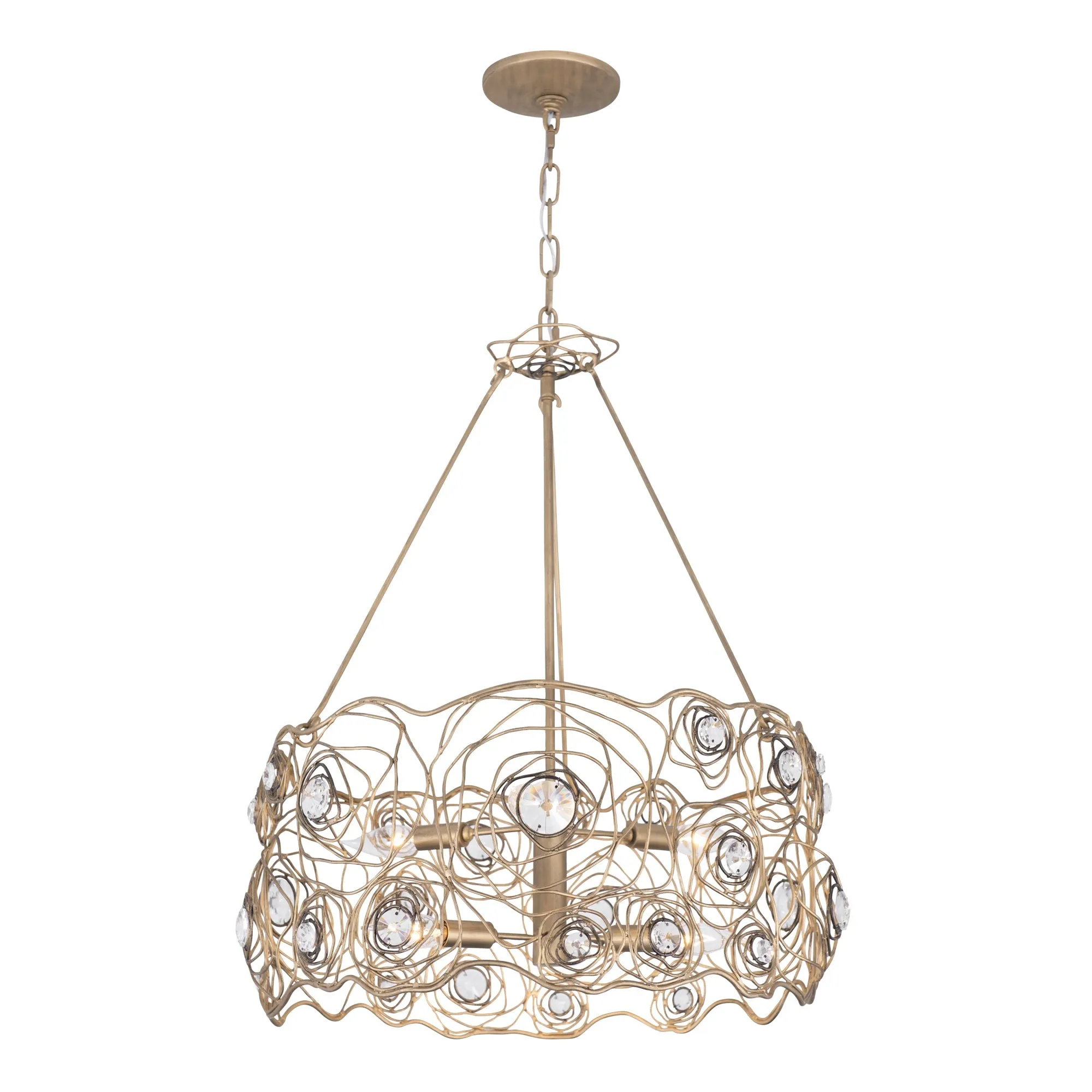 Ethereal Rose 500C06HGOB 6-Light Chandelier - Havana Gold Ombre