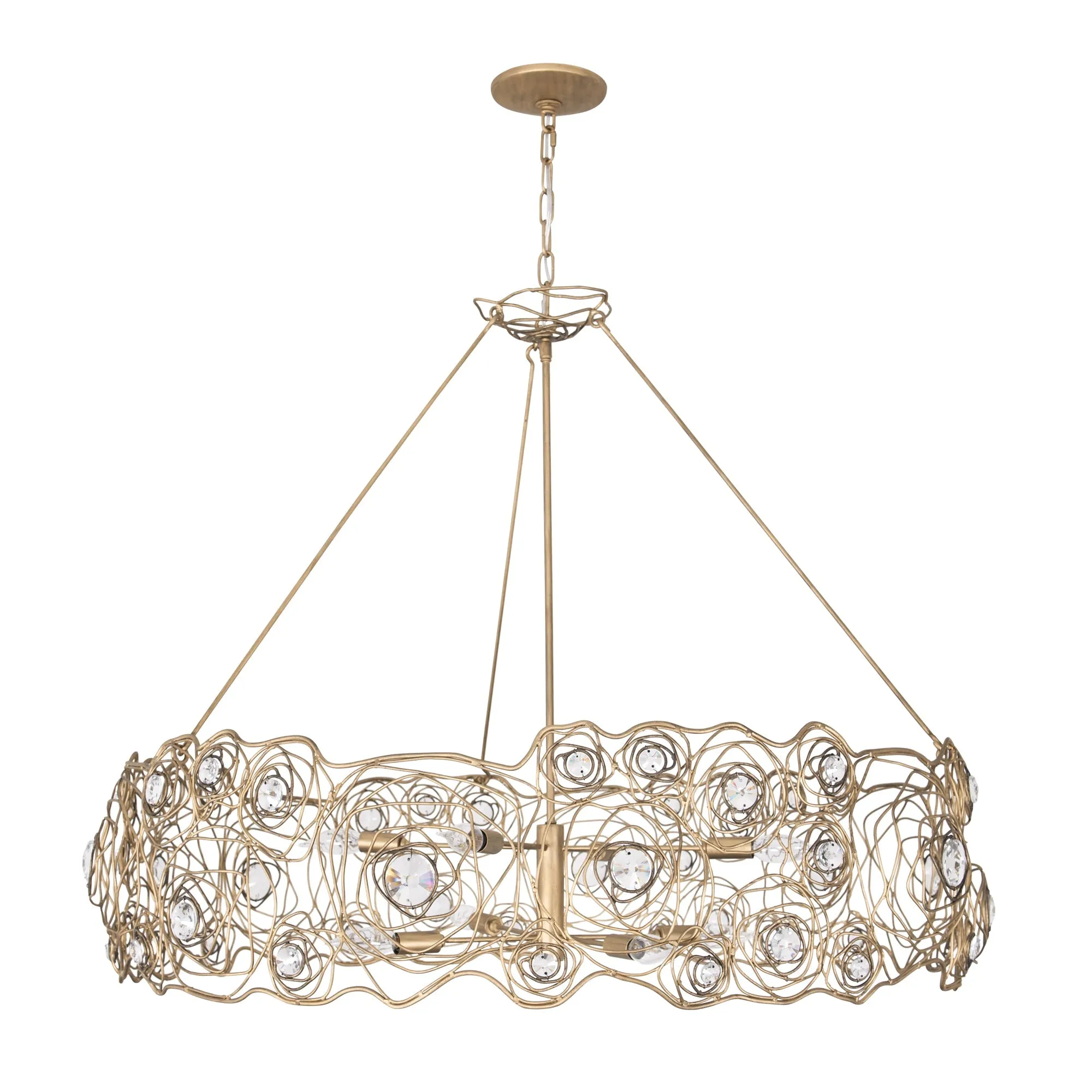 Ethereal Rose 500C08HGOB 8-Light Chandelier - Havana Gold Ombre