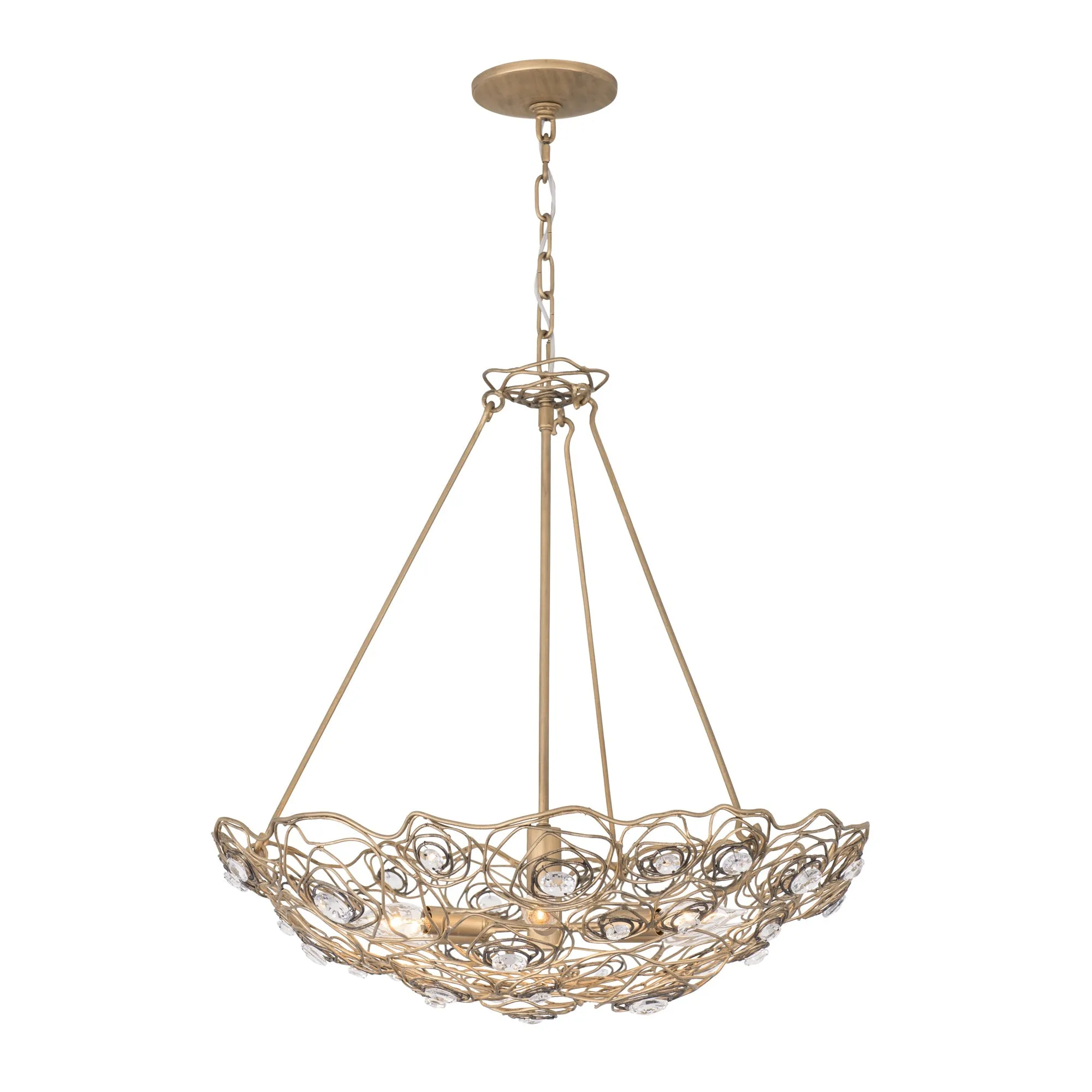 Ethereal Rose 500P06HGOB 6-Light Inverted Pendant Light - Havana Gold Ombre