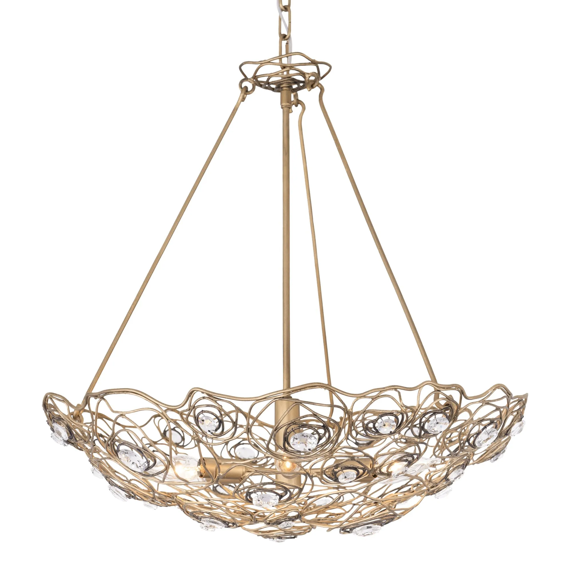 Ethereal Rose 500P06HGOB 6-Light Inverted Pendant Light - Havana Gold Ombre