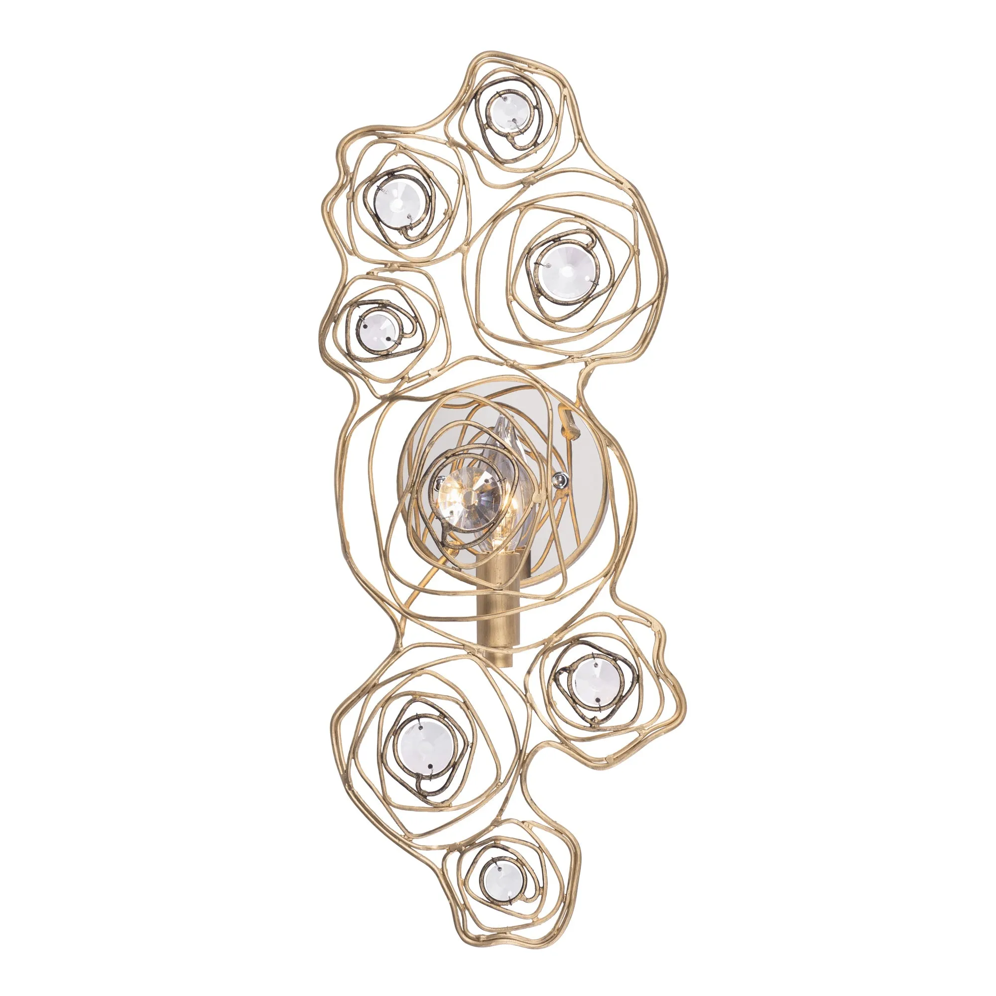 Ethereal Rose 500W01HGOB 1-Light Wall Sconce - Havana Gold Ombre/Polished Stainless Accents