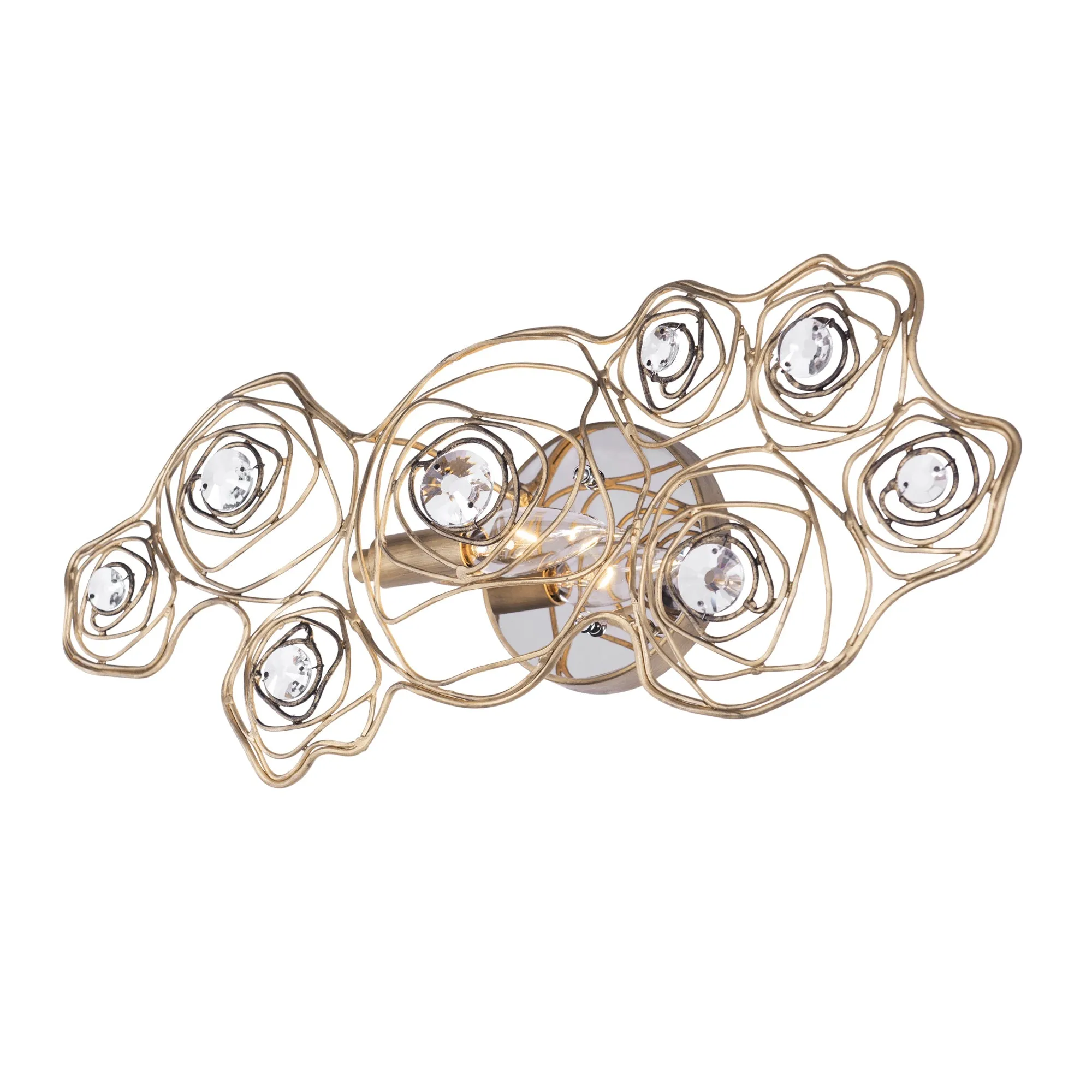 Ethereal Rose 500W01HGOB 1-Light Wall Sconce - Havana Gold Ombre/Polished Stainless Accents