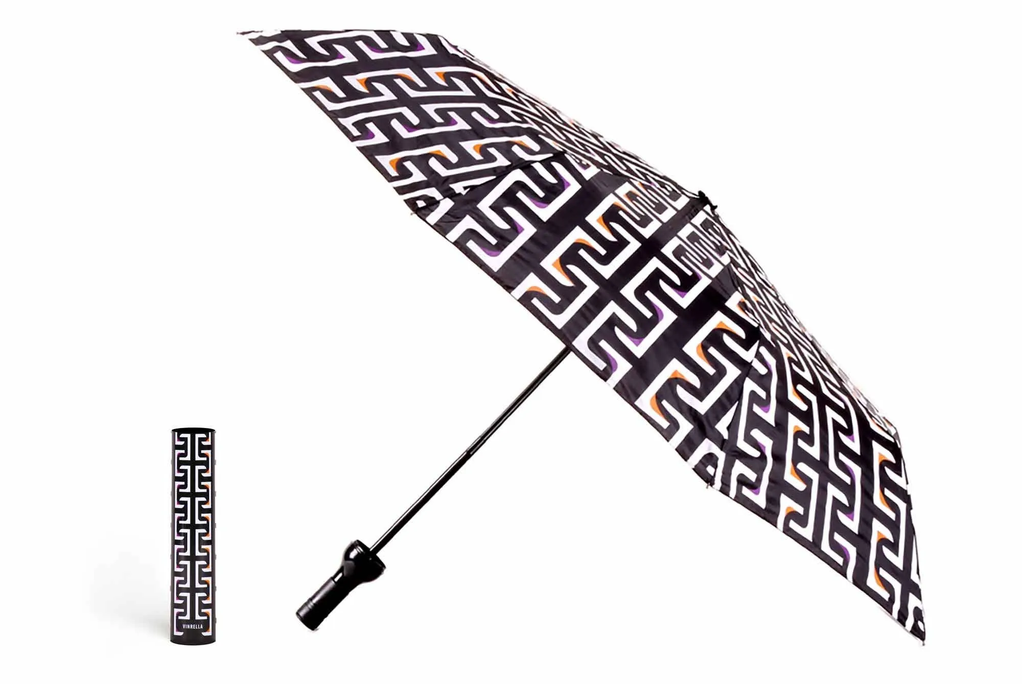 Geometric Black Bottle Umbrella