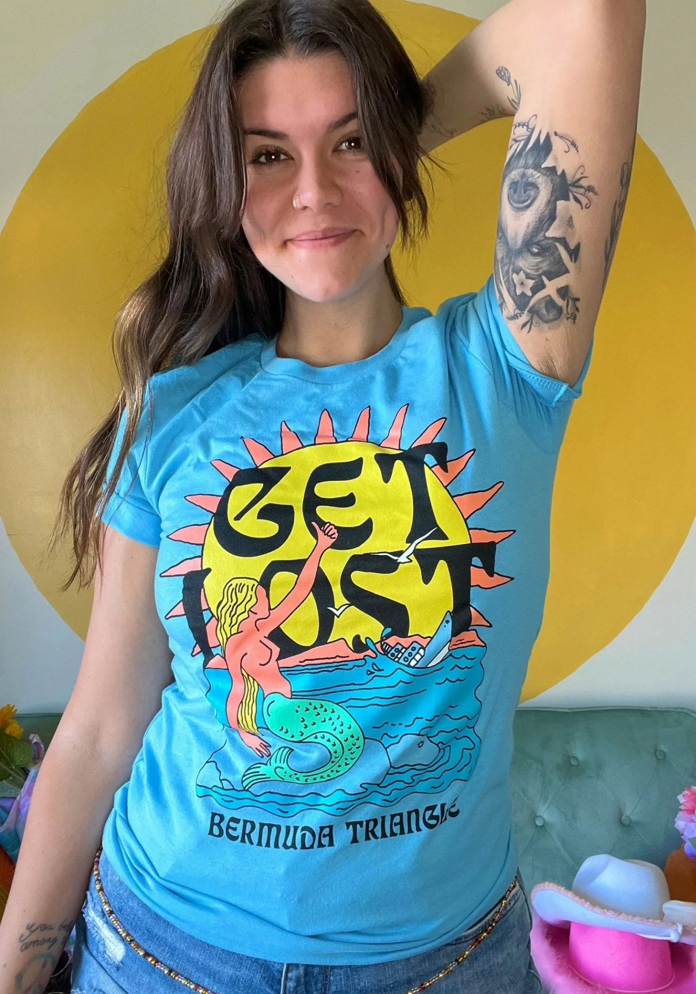 Get Lost Bermuda Mermaid Tee