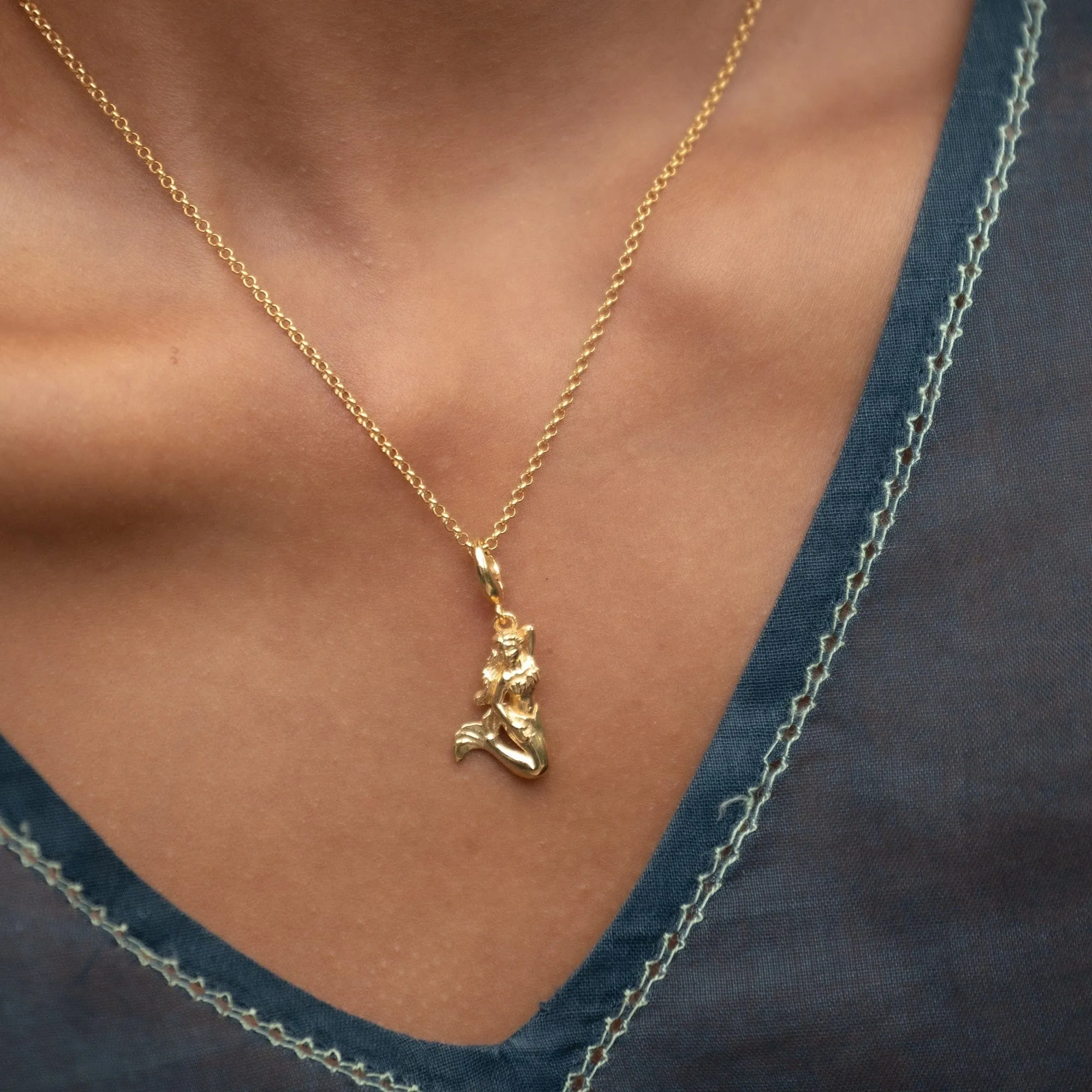 Gold Plated Mermaid Necklace