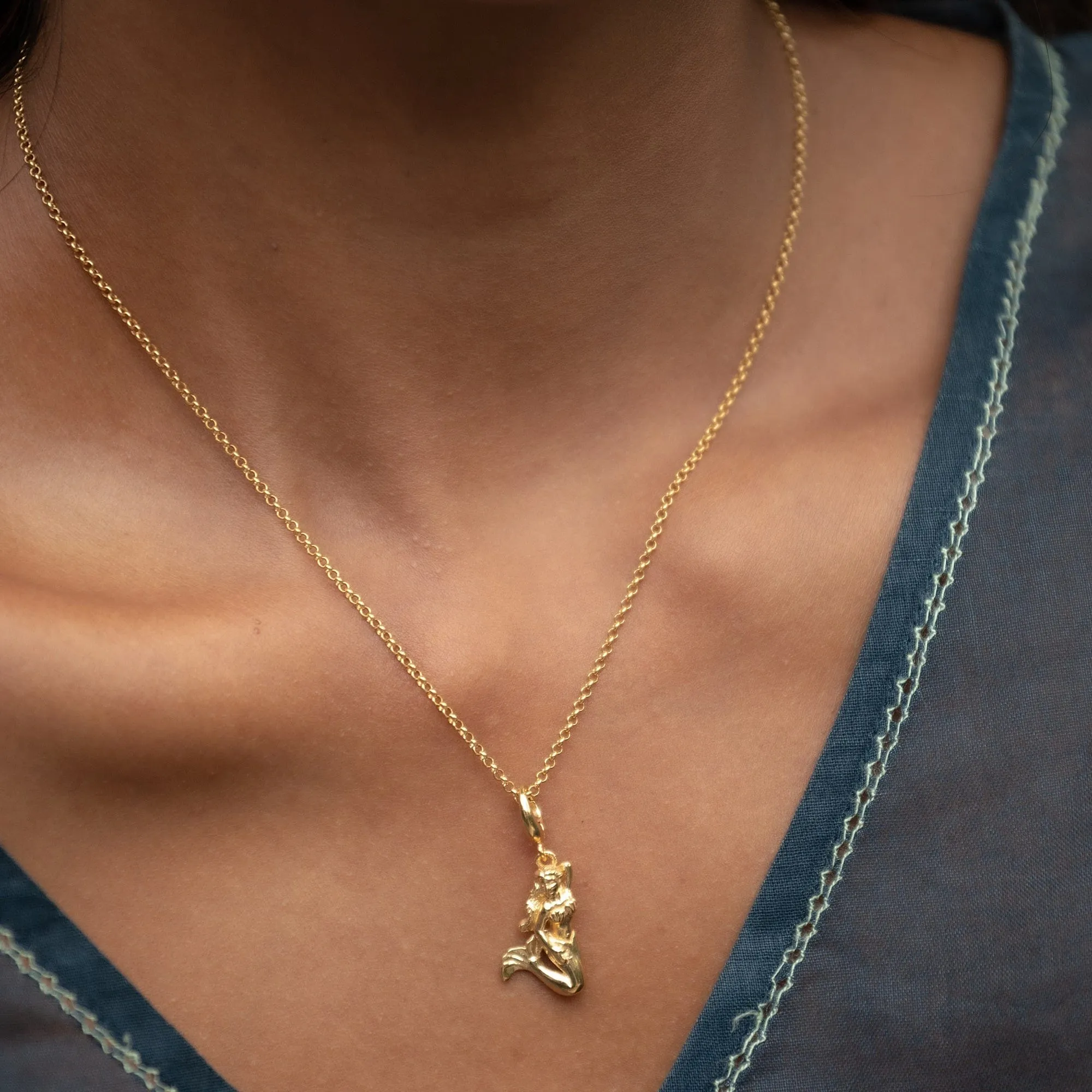 Gold Plated Mermaid Necklace