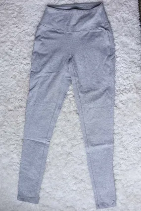 Heather Gray Wide Band Full Length Leggings