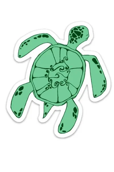 Honu Sticker - Light Green