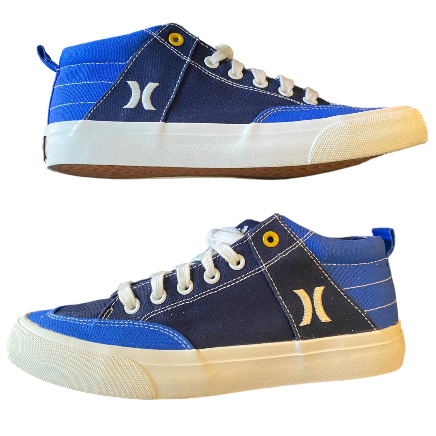 Hurley Roddy Skateboard 2 Tone Blue Mid Top Sneakers Size 5