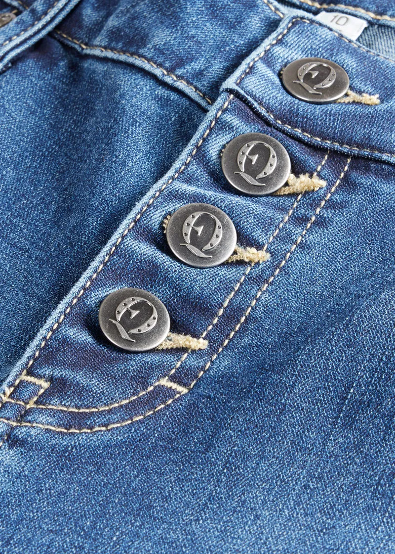 In Motion Button Fly Straight Leg Jean