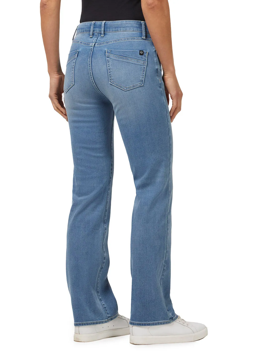 In Motion Button Fly Straight Leg Jean