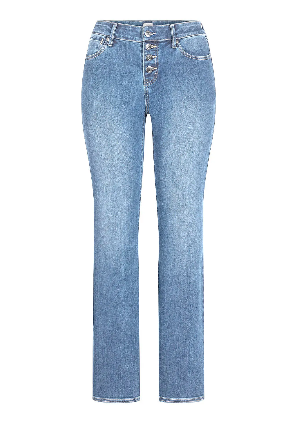 In Motion Button Fly Straight Leg Jean