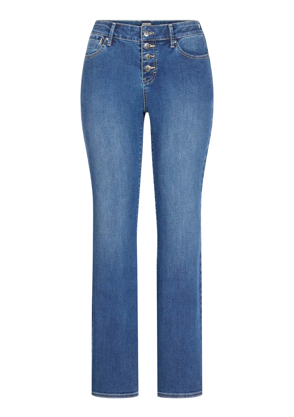 In Motion Button Fly Straight Leg Jean