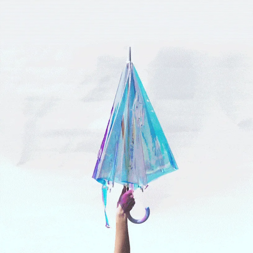 Iridescent Holographic Umbrella