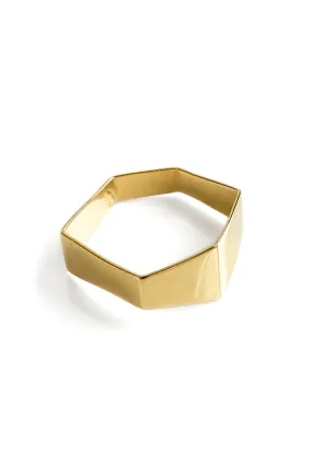 Irregular Signet gold ring