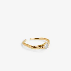 IRREGULAR SOLITAIRE RING Gold