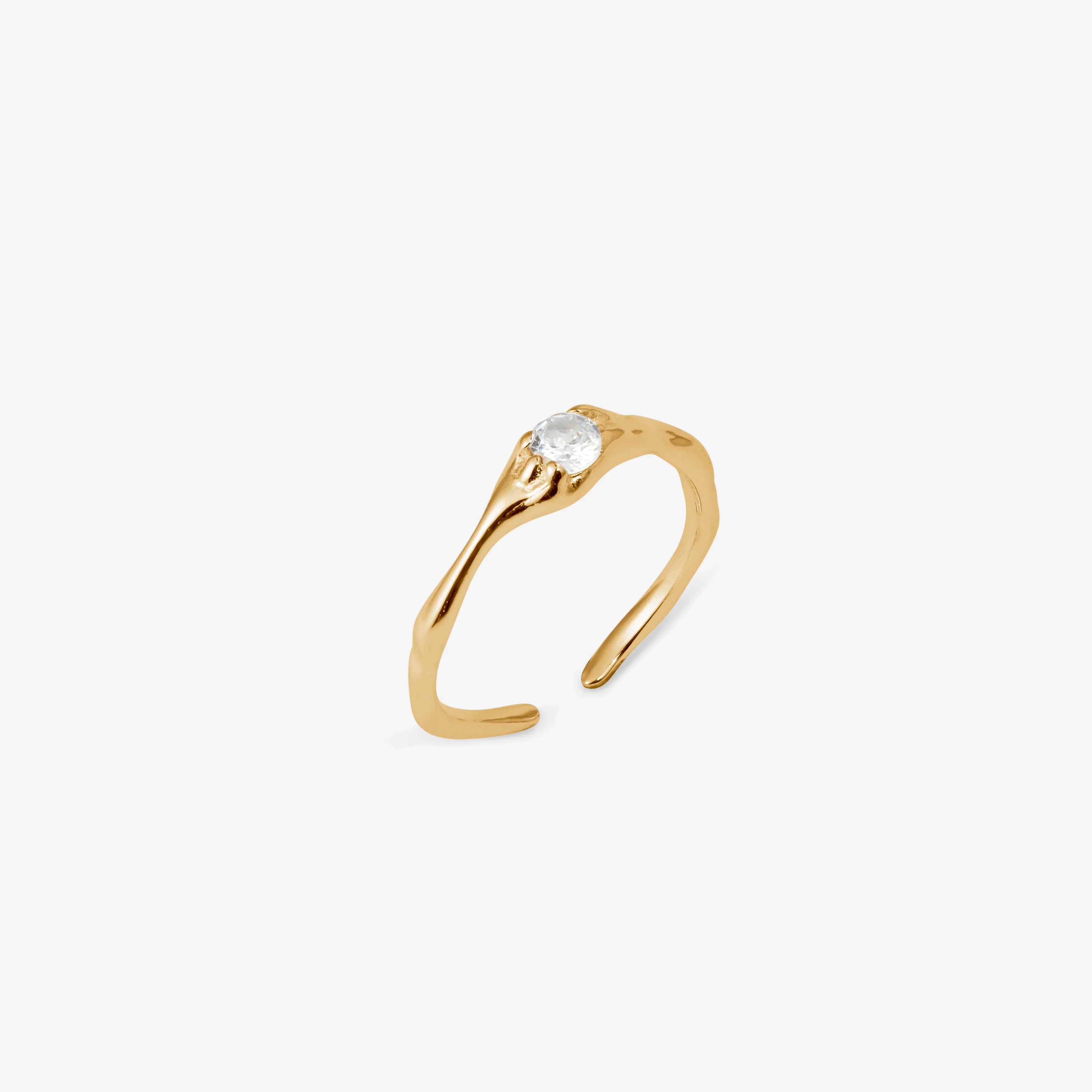 IRREGULAR SOLITAIRE RING Gold