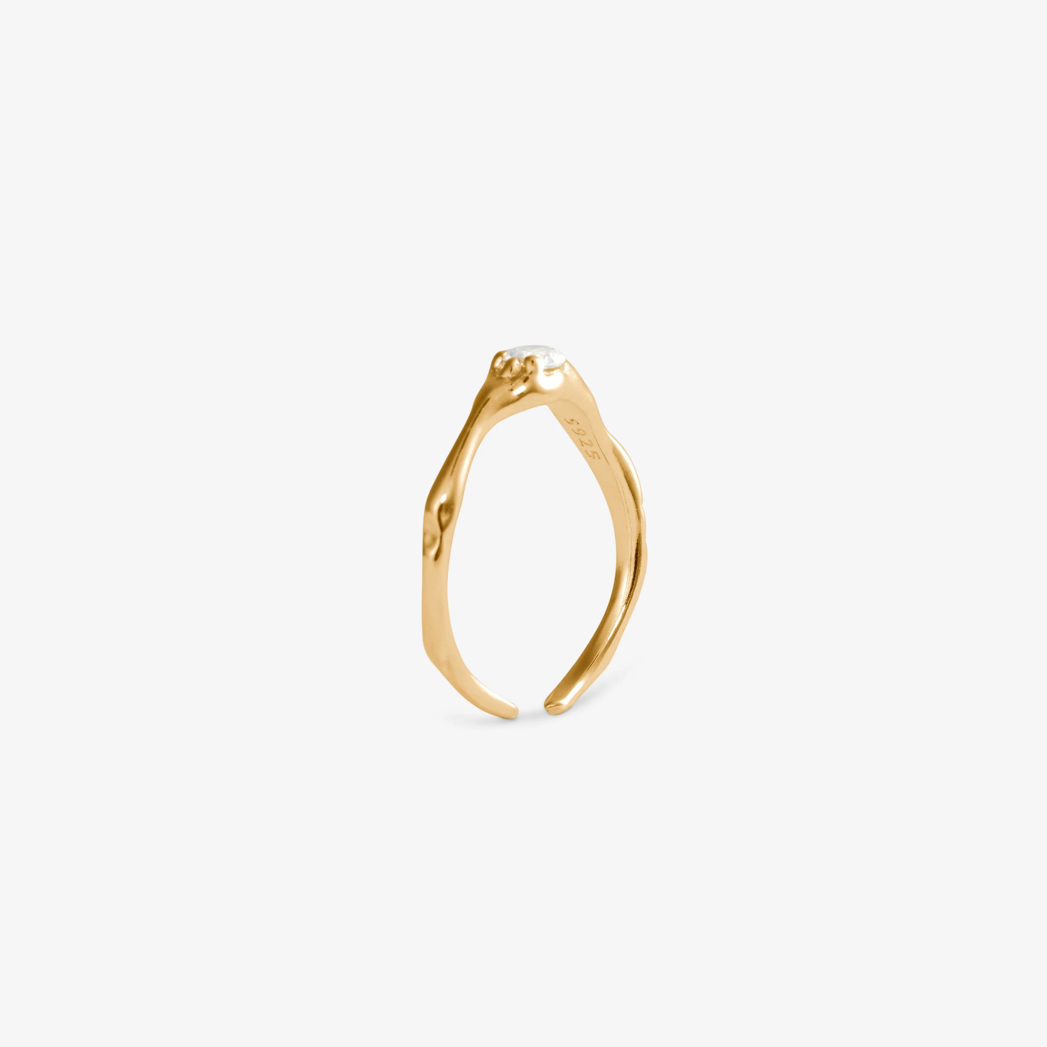 IRREGULAR SOLITAIRE RING Gold