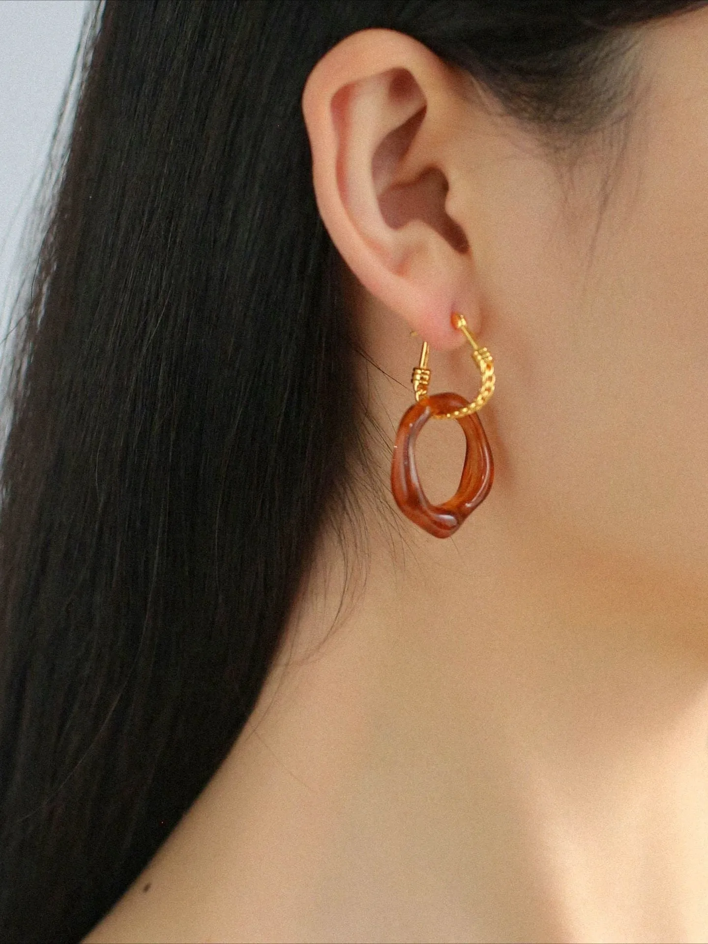 Jade Fusion Hoop Earrings