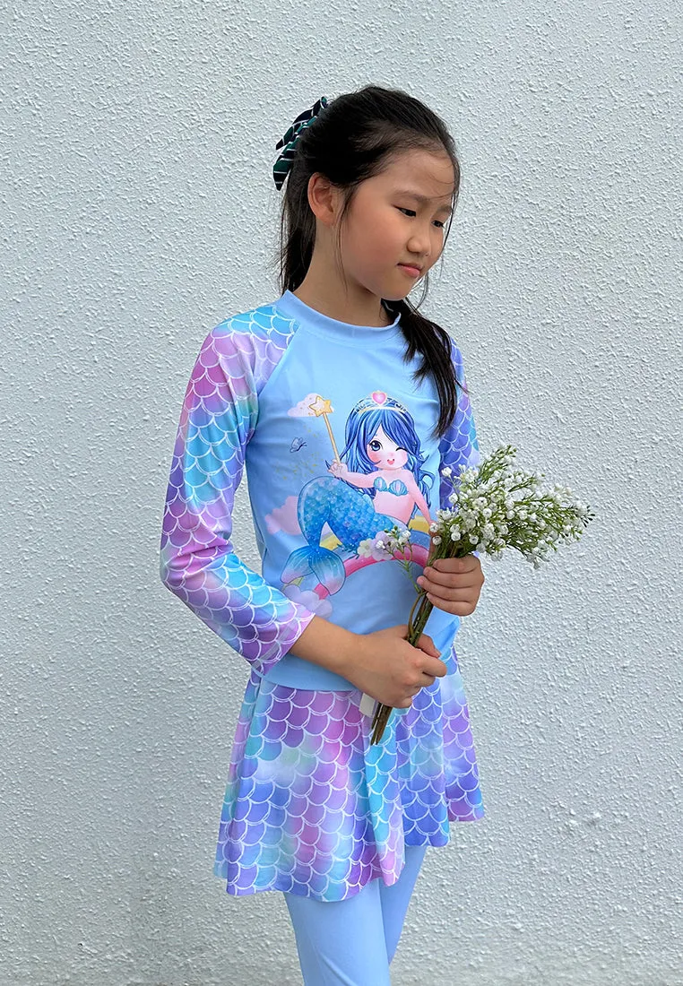 Junior | Mermaid Swim Set (Sky Blue)