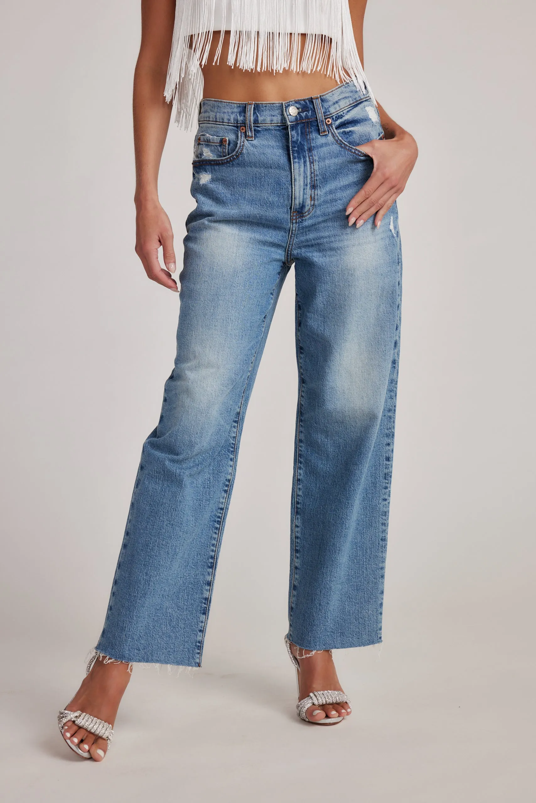 Katheryn Mid Rise Straight Leg Jeans