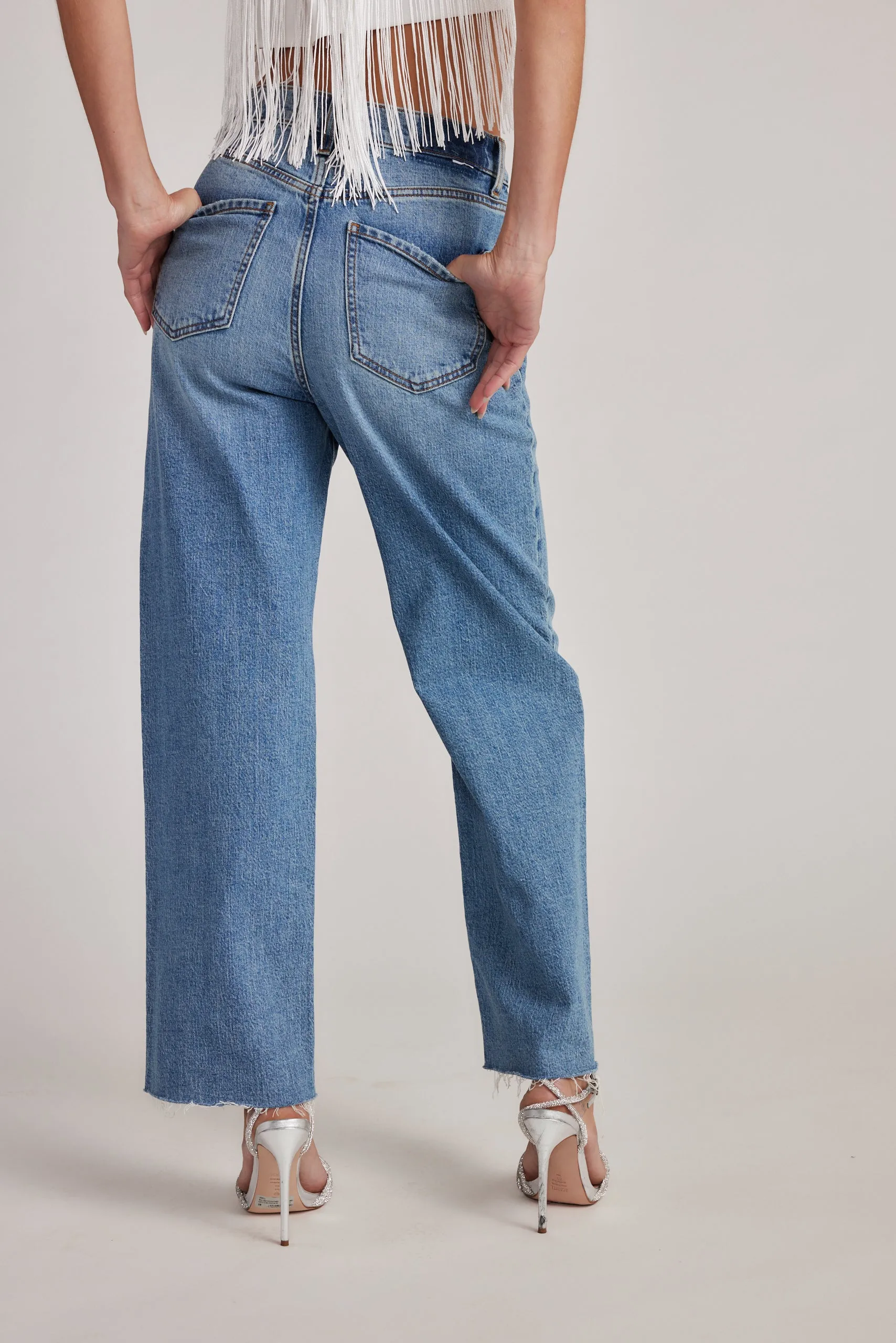 Katheryn Mid Rise Straight Leg Jeans