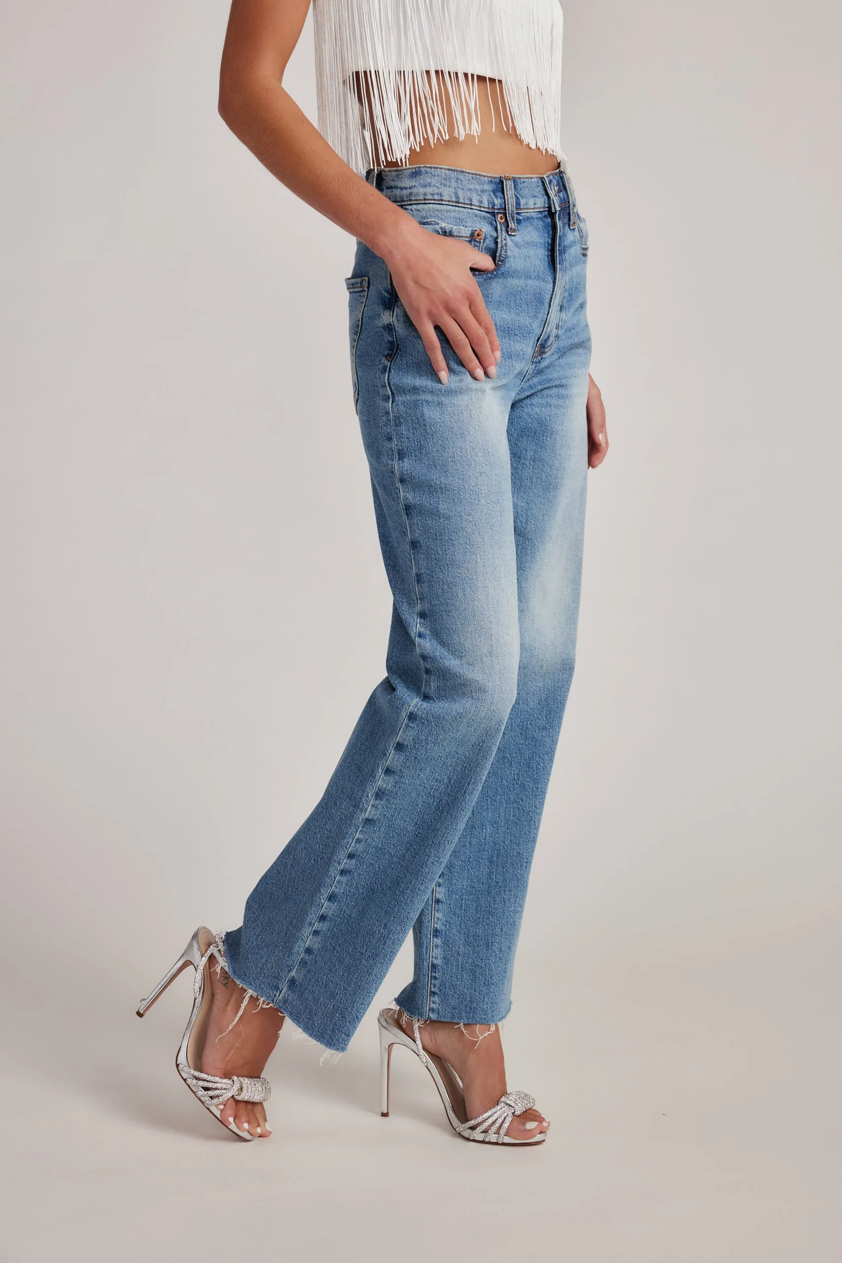 Katheryn Mid Rise Straight Leg Jeans