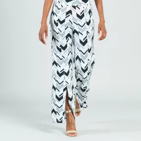 Kick Front High Slit Pant - Chevron Stripe - Final Sale!