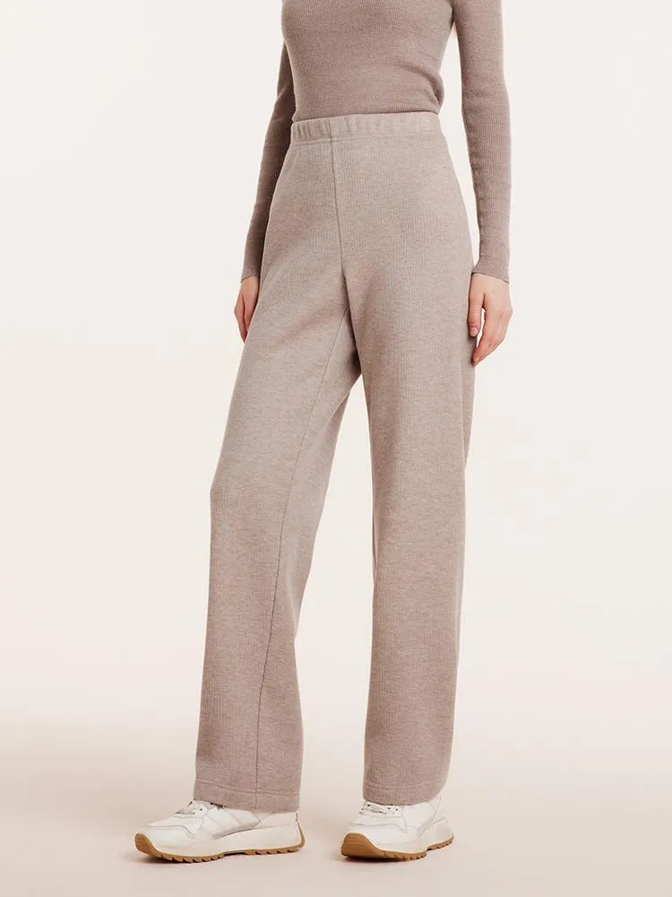 Knit Straight Full Length Pants