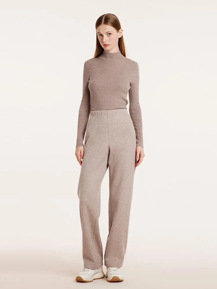 Knit Straight Full Length Pants