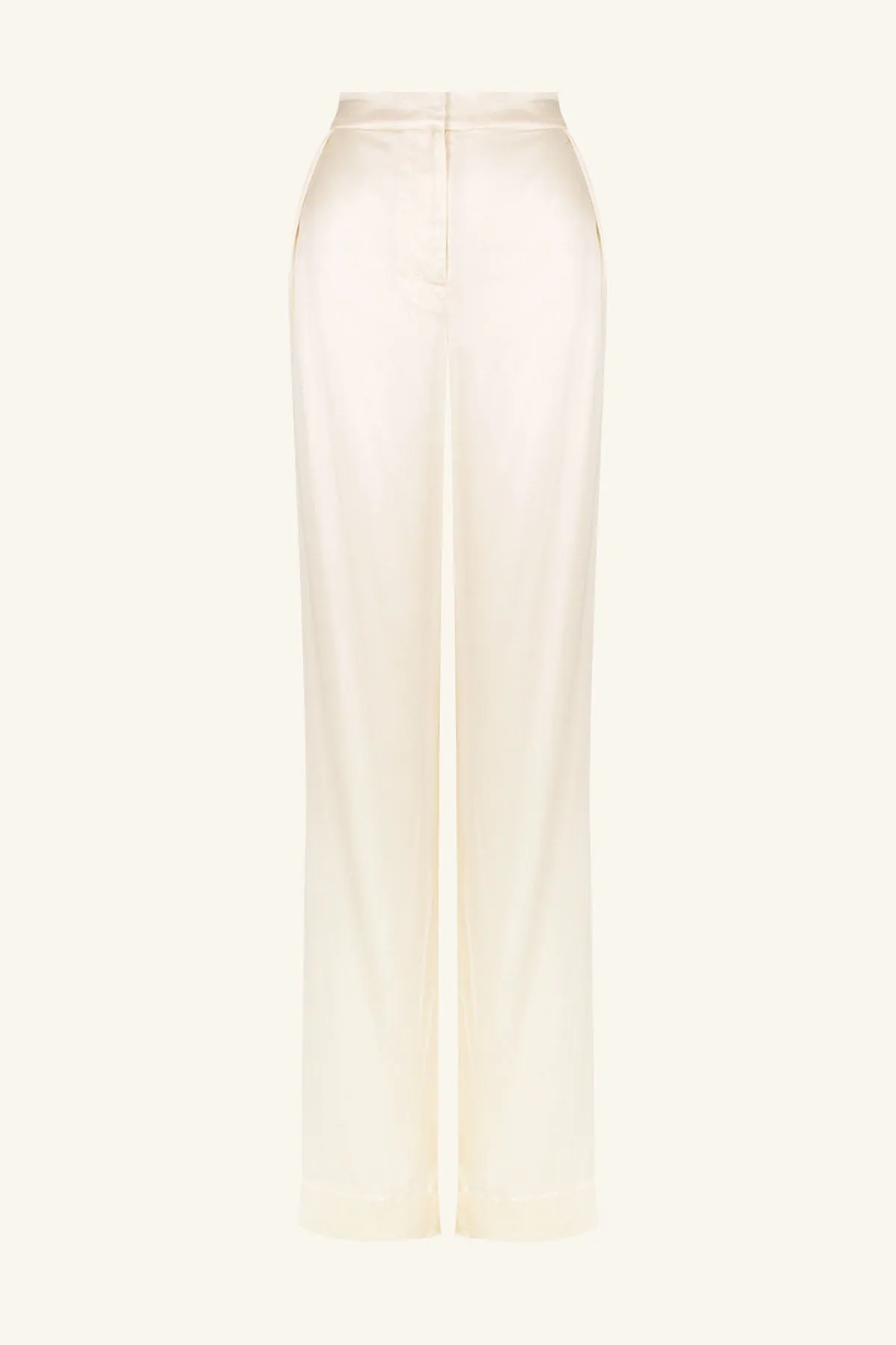 LA LUNE MID RISE STRAIGHT LEG PANT - CREAM