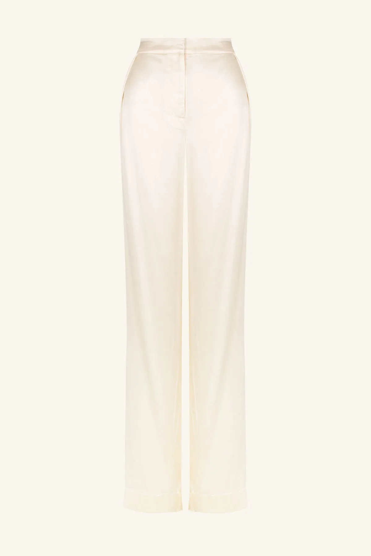 LA LUNE MID RISE STRAIGHT LEG PANT - CREAM