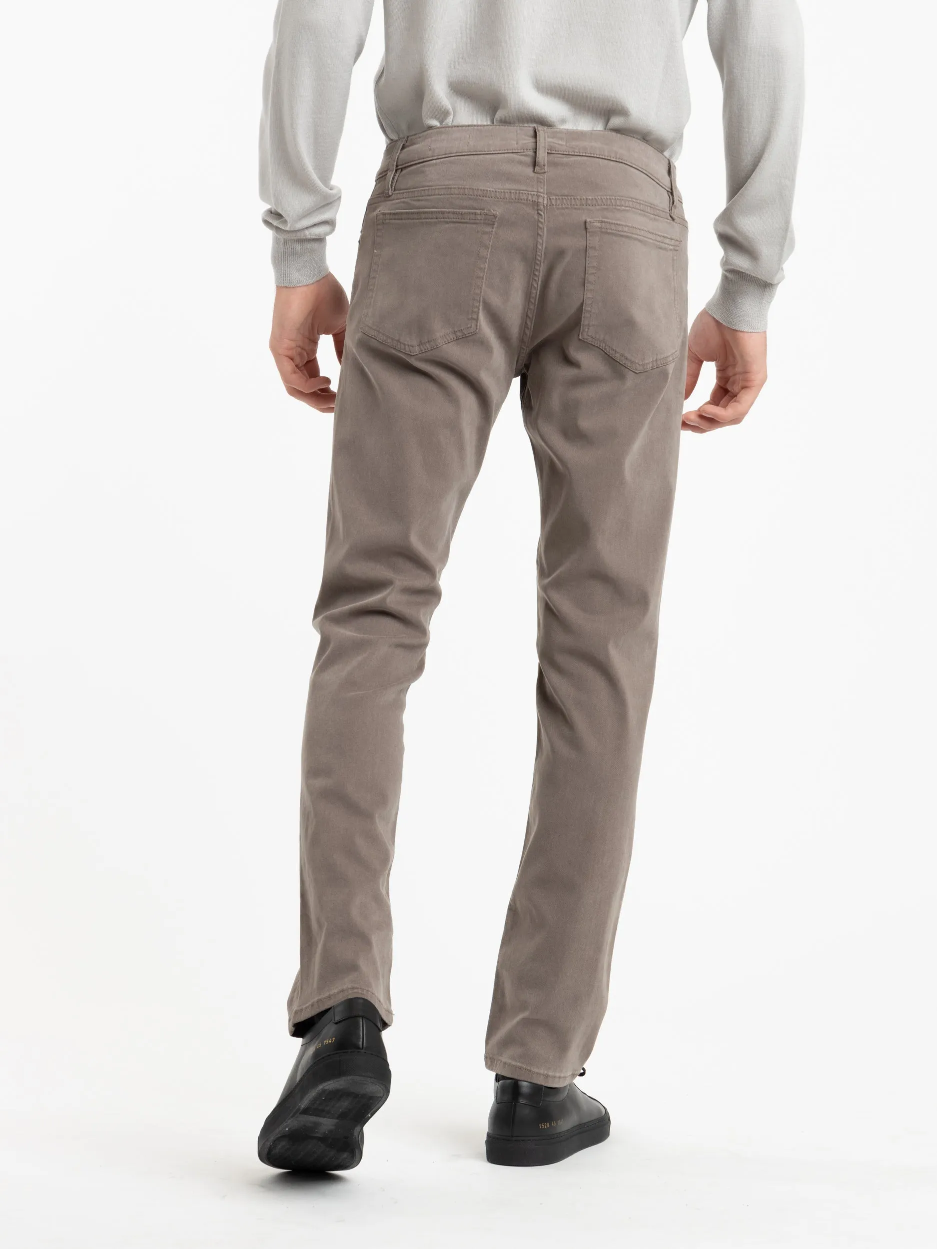 L'Homme Slim Brushed Twill Jeans in Dusty Grey