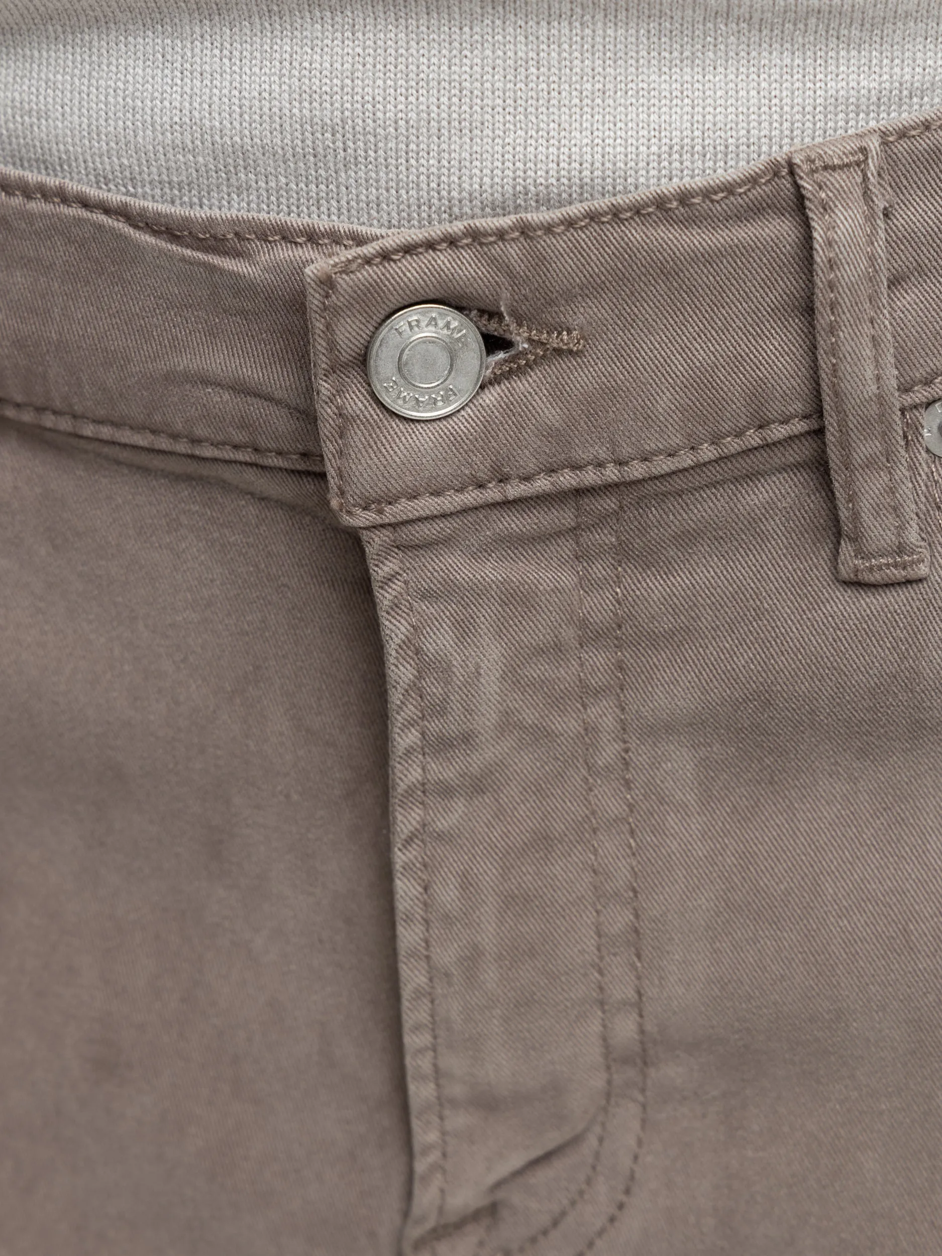 L'Homme Slim Brushed Twill Jeans in Dusty Grey