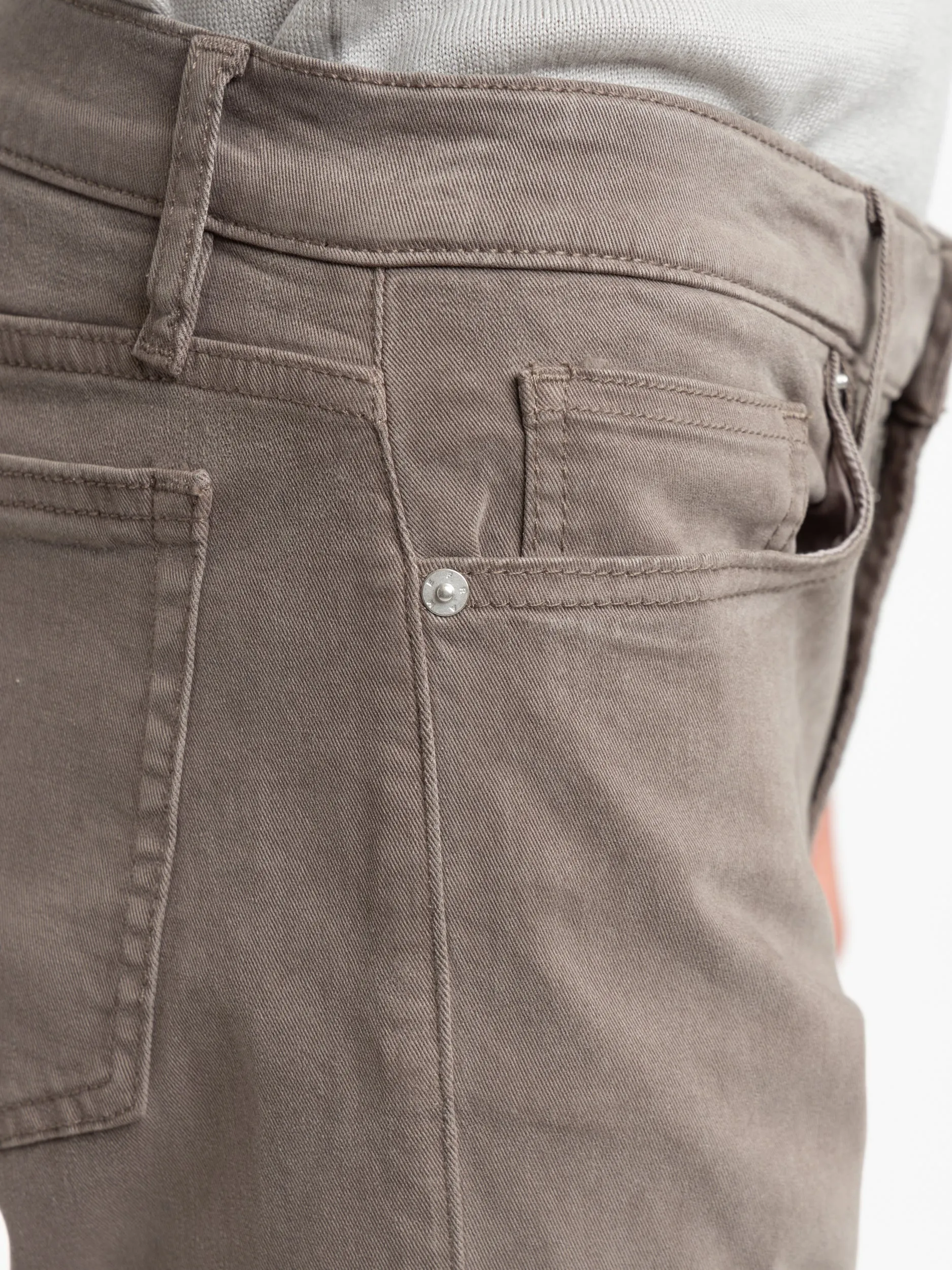 L'Homme Slim Brushed Twill Jeans in Dusty Grey